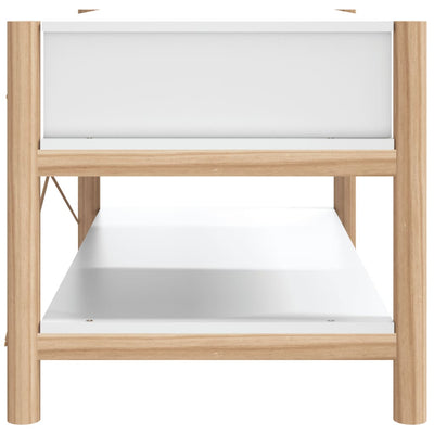 Coffee Table White 82x48x45 cm Engineered Wood