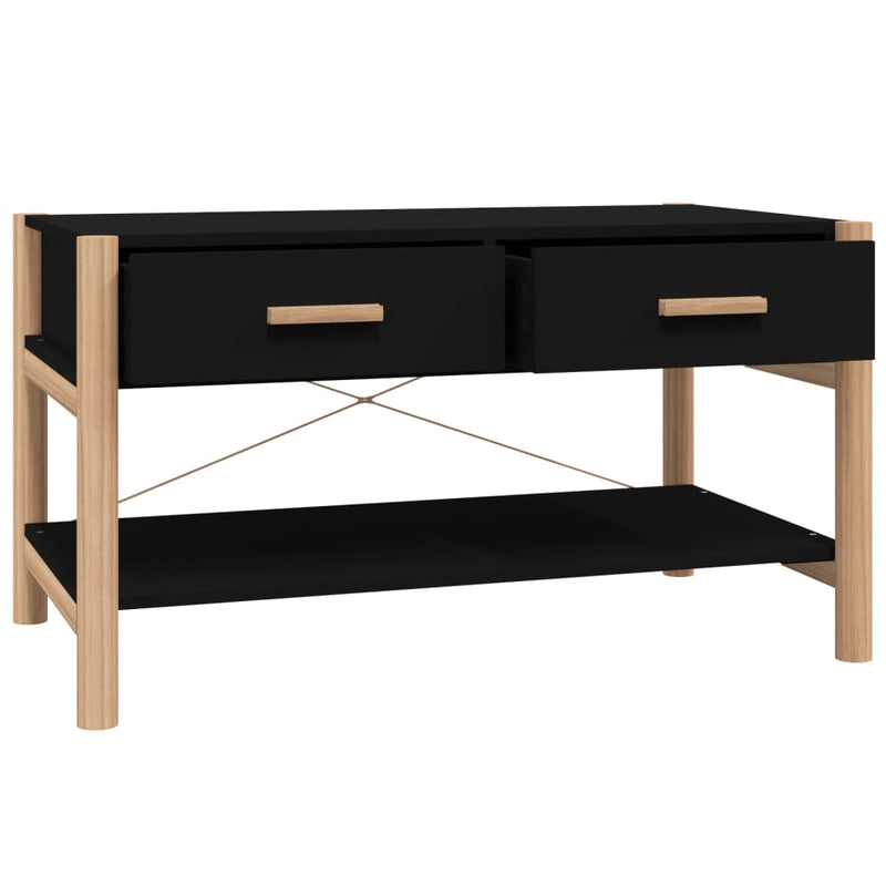 Coffee Table Black 82x48x45 cm Engineered Wood