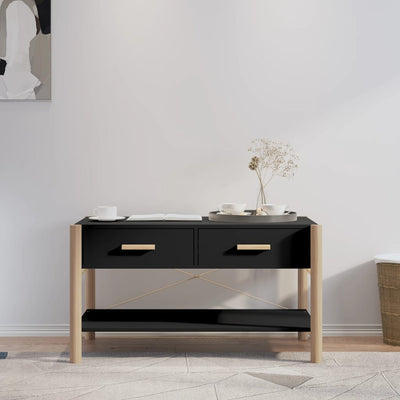 Coffee Table Black 82x48x45 cm Engineered Wood