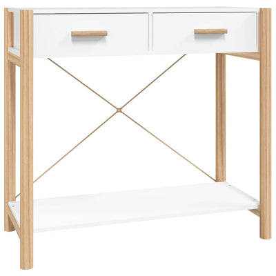 Console Table White 82x38x75 cm Engineered Wood