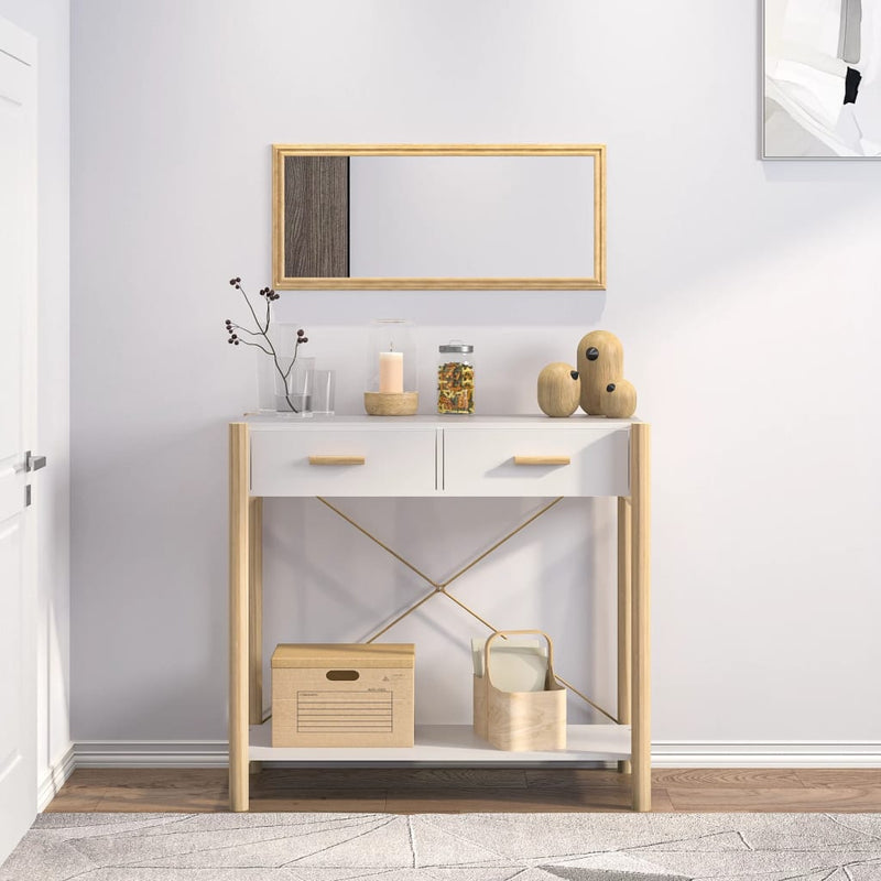 Console Table White 82x38x75 cm Engineered Wood