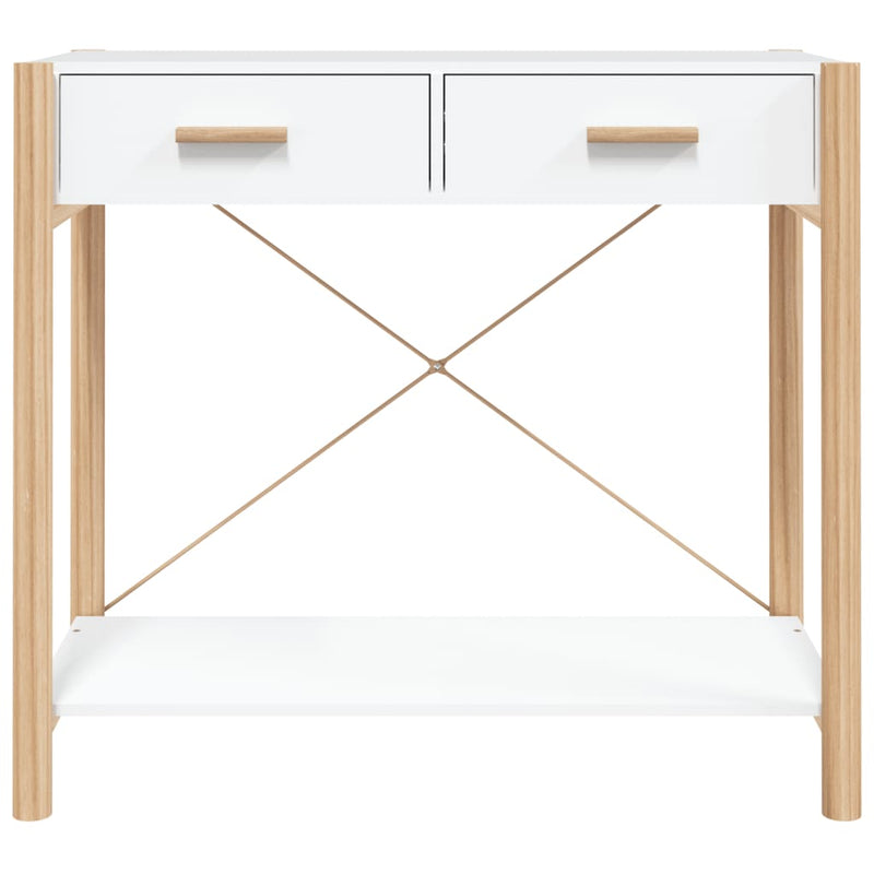 Console Table White 82x38x75 cm Engineered Wood