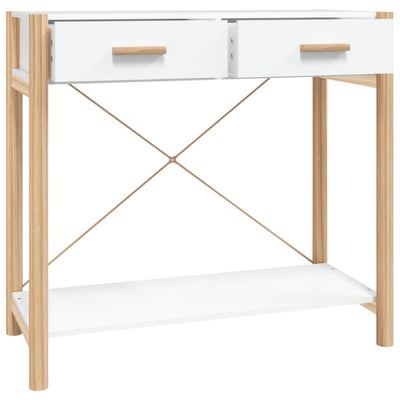 Console Table White 82x38x75 cm Engineered Wood