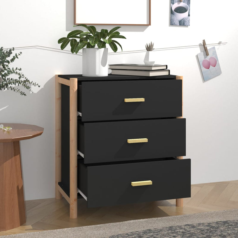 Sideboard Black 62x38x70 cm Engineered Wood