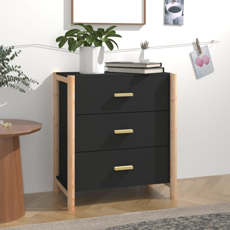 Sideboard Black 62x38x70 cm Engineered Wood