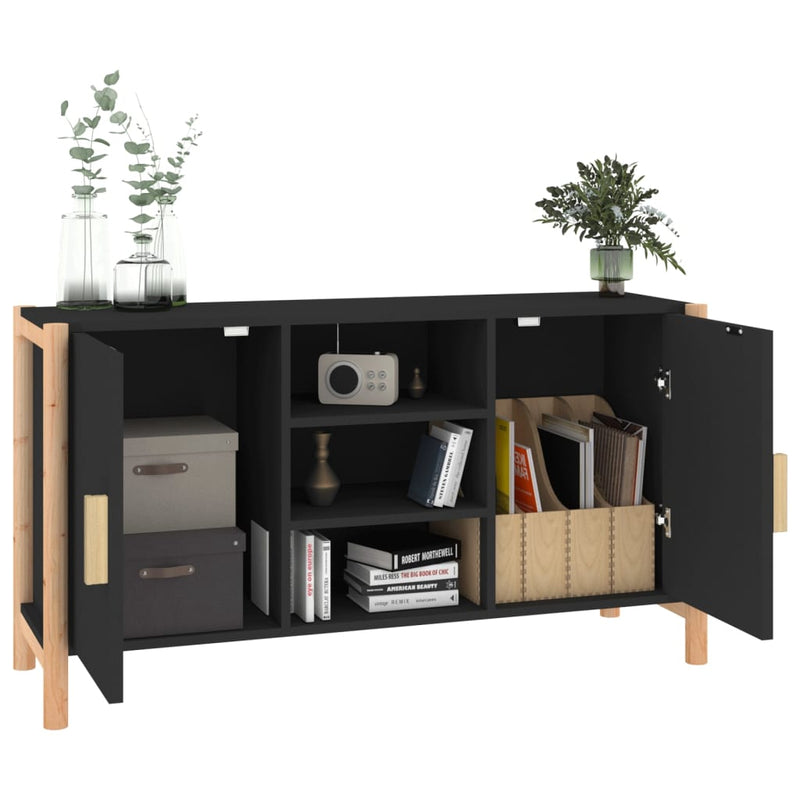 Sideboard Black 107x38x60 cm Engineered Wood