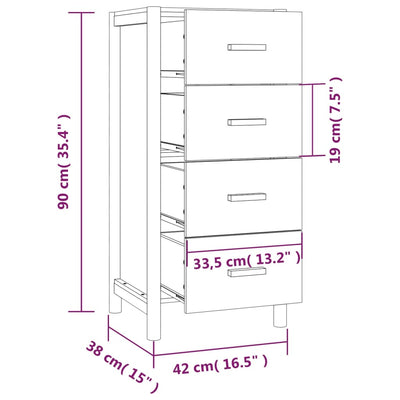 Highboard 42x38x90 cm Engineered Wood