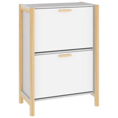 Shoe Cabinet White 57.5x33x80 cm Engineered Wood