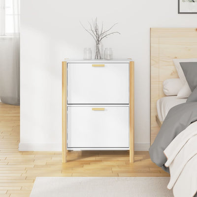 Shoe Cabinet White 57.5x33x80 cm Engineered Wood