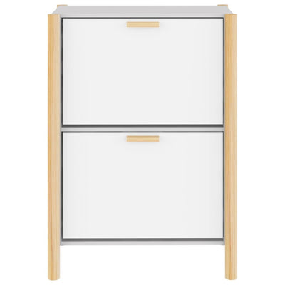 Shoe Cabinet White 57.5x33x80 cm Engineered Wood