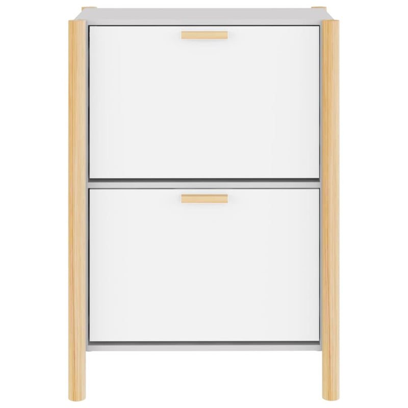 Shoe Cabinet White 57.5x33x80 cm Engineered Wood