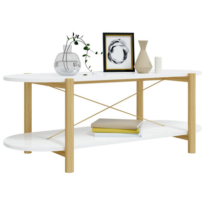 Coffee Table White 110x48x40 cm Engineered Wood