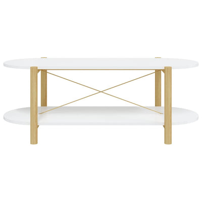 Coffee Table White 110x48x40 cm Engineered Wood