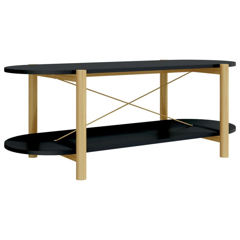 Coffee Table Black 110x48x40 cm Engineered Wood