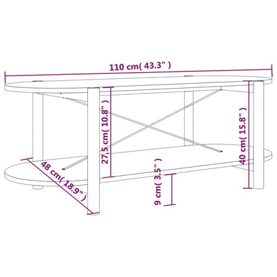 Coffee Table 110x48x40 cm Engineered Wood