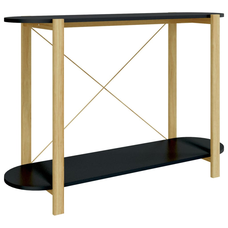 Console Table Black 110x38x75 cm Engineered Wood