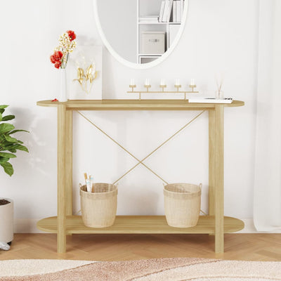 Console Table 110x38x75 cm Engineered Wood