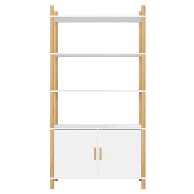 Highboard White 80x40x153 cm Engineered Wood