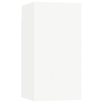6 Piece TV Cabinet Set White Engineered Wood