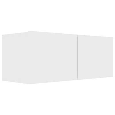 6 Piece TV Cabinet Set White Engineered Wood