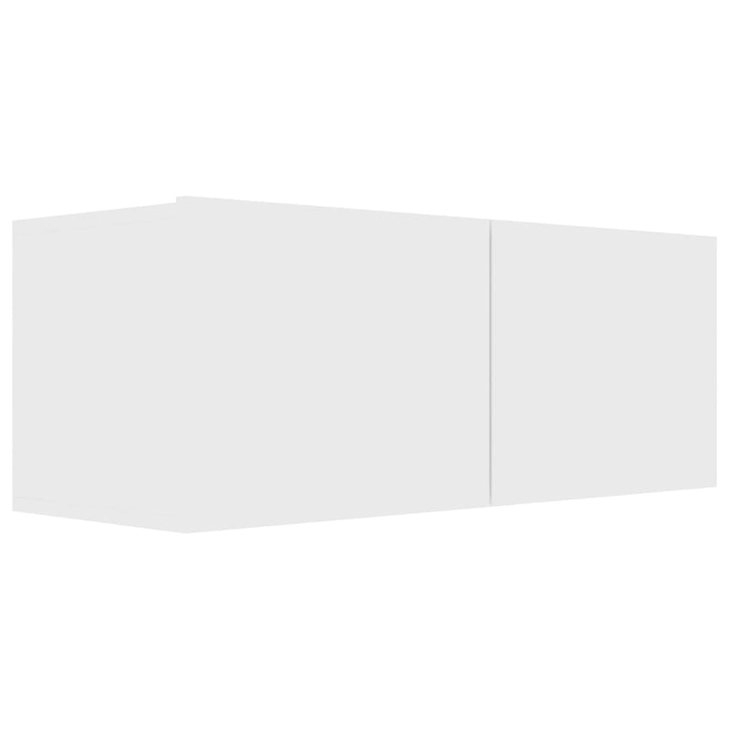 6 Piece TV Cabinet Set White Engineered Wood