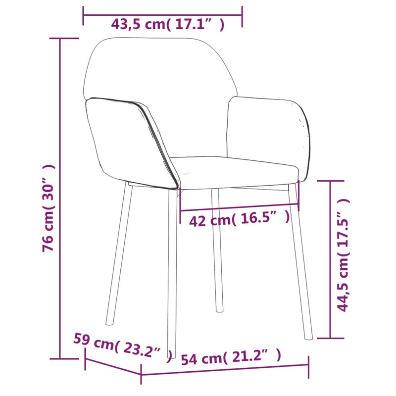 Dining Chairs 2 pcs Cream Velvet