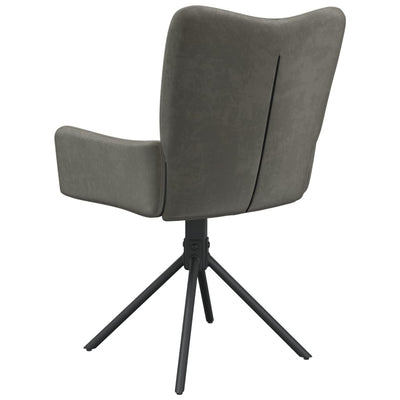 Swivel Dining Chairs 2 pcs Dark Grey Velvet