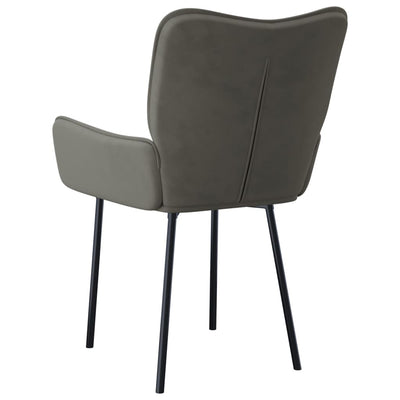 Dining Chairs 2 pcs Dark Grey Velvet