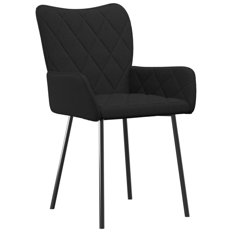 Dining Chairs 2 pcs Black Fabric