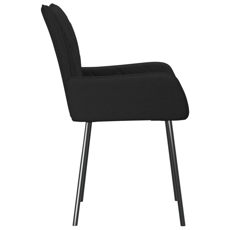 Dining Chairs 2 pcs Black Fabric