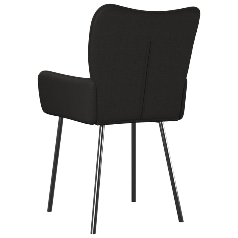 Dining Chairs 2 pcs Black Fabric