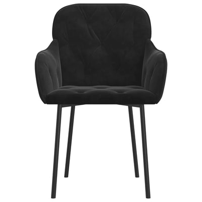 Dining Chairs 2 pcs Black Velvet