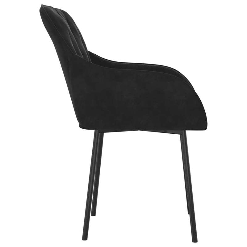 Dining Chairs 2 pcs Black Velvet