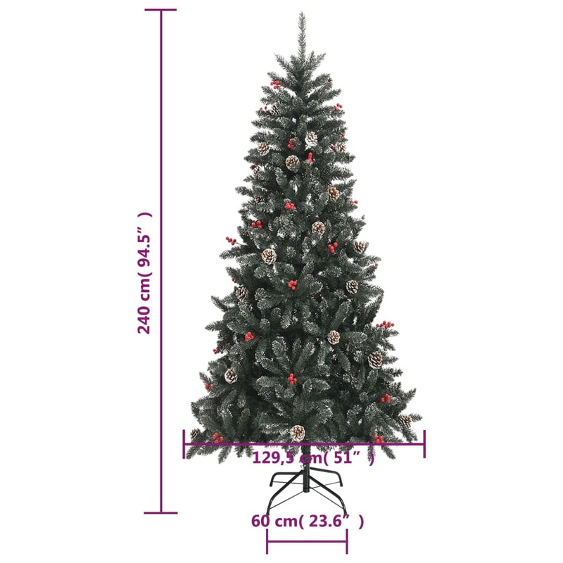 Artificial Christmas Tree with Stand Green 240 cm PVC