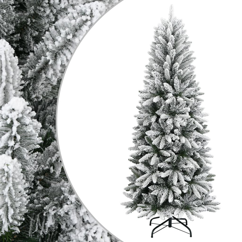 Artificial Christmas Tree with Flocked Snow 240 cm PVC&PE