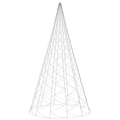 Christmas Tree on Flagpole Warm White 1400 LEDs 500 cm