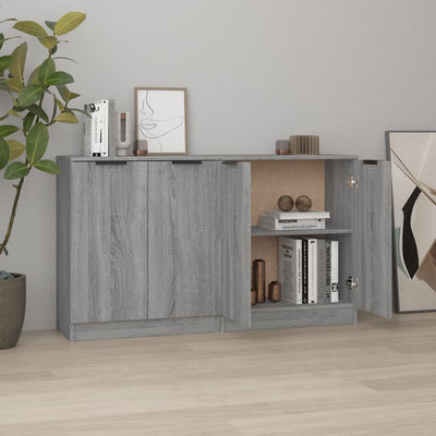 Sideboards 2 pcs Grey Sonoma 60x30x70 cm Engineered Wood