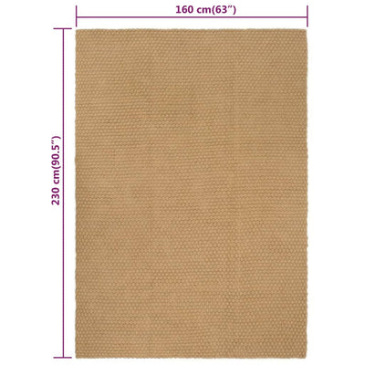 Rug Rectangular Natural 160x230 cm Jute