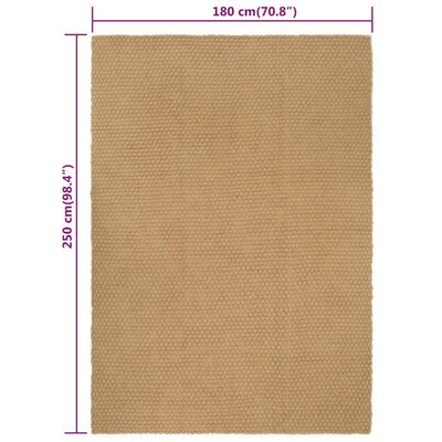 Rug Rectangular Natural 180x250 cm Jute