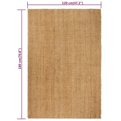 Rug Rectangular Natural 120x180 cm Jute