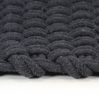 Rug Rectangular Anthracite 120x180 cm Cotton