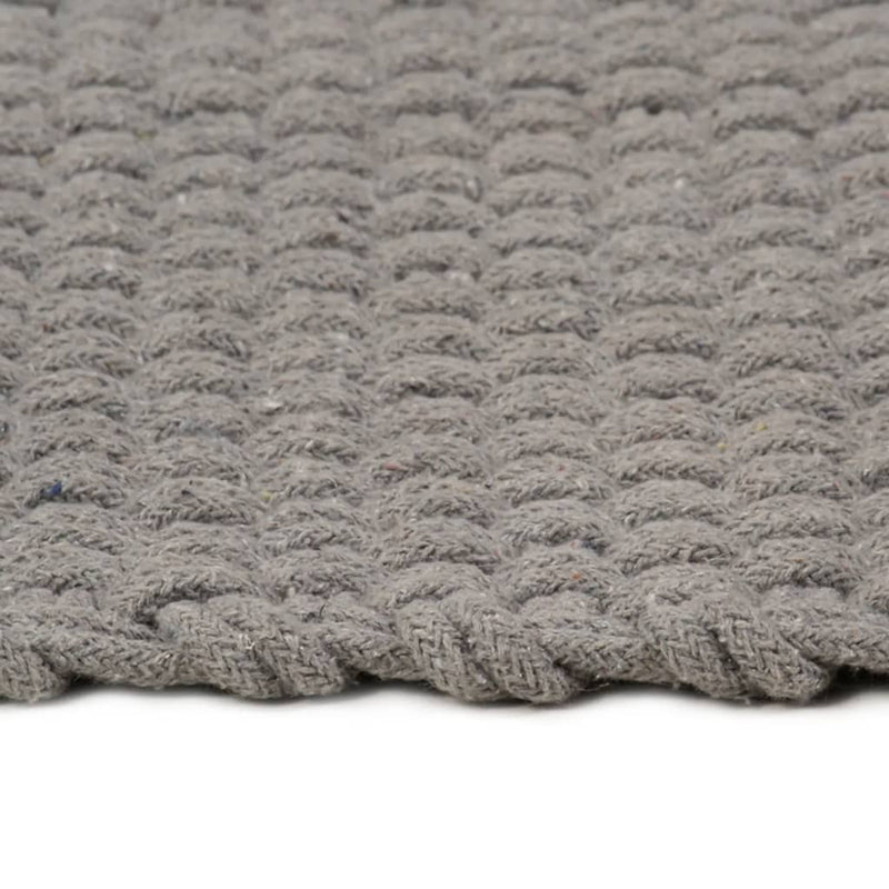 Rug Rectangular Grey 120x180 cm Cotton