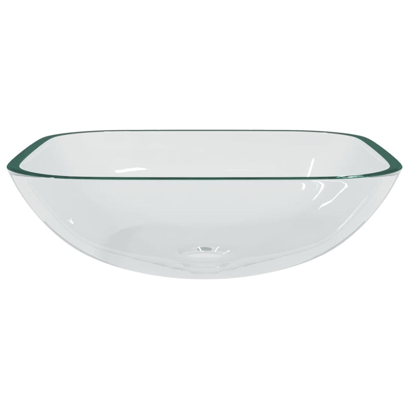 Basin Glass 42x42x14 cm Transparent