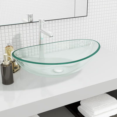 Basin Tempered Glass 54.5x35x15.5 cm Transparent