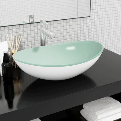 Basin Tempered Glass 54.5x35x15.5 cm White