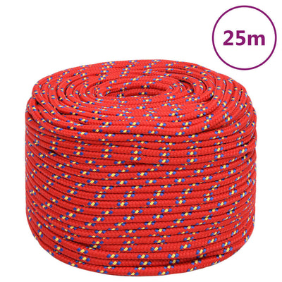 Boat Rope Red 8 mm 25 m Polypropylene