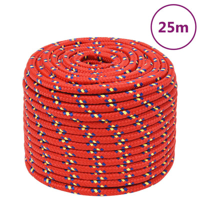 Boat Rope Red 12 mm 25 m Polypropylene