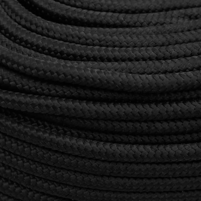 Boat Rope Full Black 6 mm 100 m Polypropylene