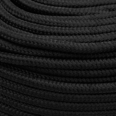 Boat Rope Full Black 10 mm 50 m Polypropylene