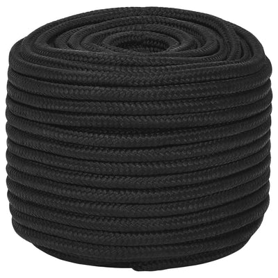 Boat Rope Full Black 12 mm 100 m Polypropylene